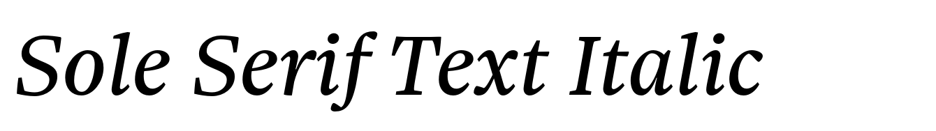 Sole Serif Text Italic